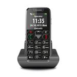 EVOLVEO EasyPhone, mobilní telefon pro seniory s nabíjecím stojánkem (černá barva) EP-500