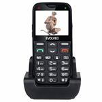 EVOLVEO EasyPhone XG, mobilní telefon pro seniory s nabíjecím stojánkem (černá barva) EP-650-XGB