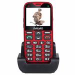 EVOLVEO EasyPhone XG, mobilní telefon pro seniory s nabíjecím stojánkem (červená barva) EP-650-XGR