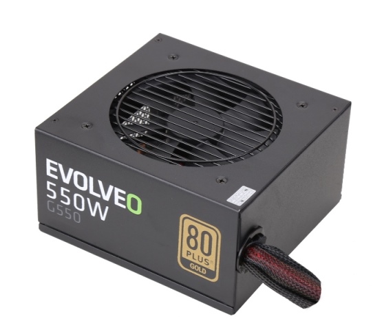 EVOLVEO G550 zdroj 550W, eff 90%, 80+ GOLD, aPFC, retail E-G550R