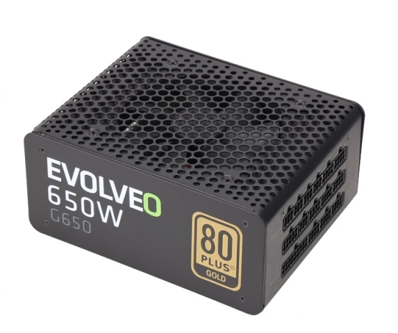 EVOLVEO G650 zdroj 650W, eff 90%, 80+ GOLD, aPFC, modulární, retail E-G650R