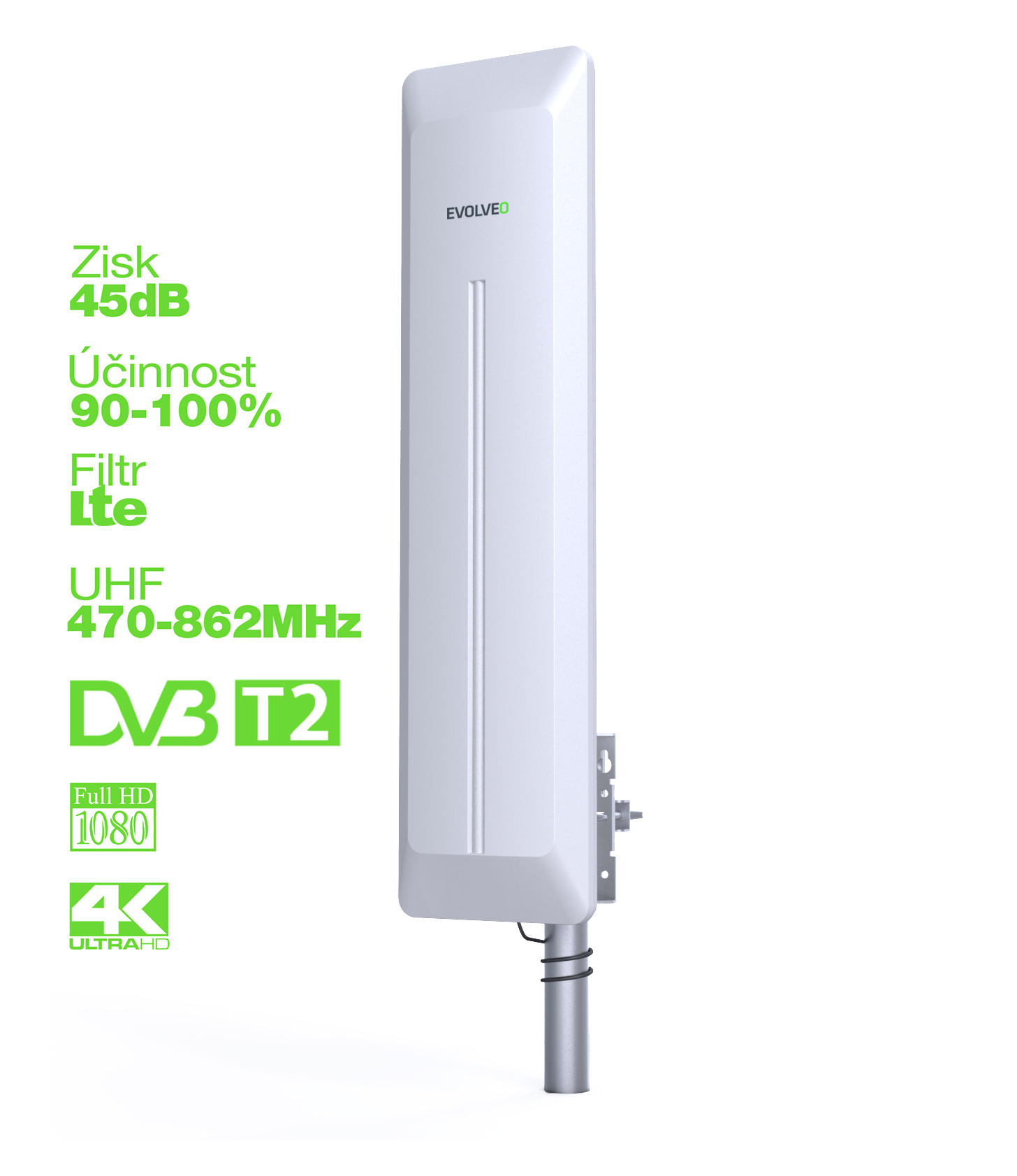 EVOLVEO HDO, aktivní venkovní DVB-T/T2 anténa TDE HDO