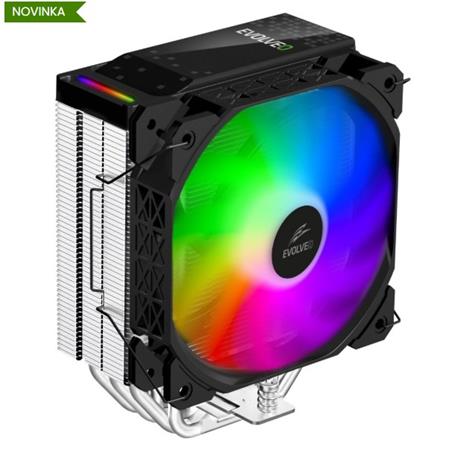 EVOLVEO QuietCool5, CPU chladič, 6x heatpipe, černý QUIETCOOL5-BK