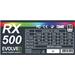 EVOLVEO RX 500, zdroj 500W ATX, RGB rainbow vent. 14cm, tichý, 80+, bulk czerx500