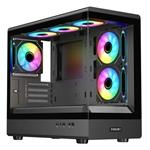 EVOLVEO Ursus, skříň mATX, 6x ARGB ventilátor 120mm, skleněná bočnice + přední panel URSUS-BK-6