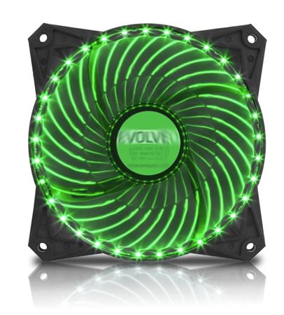 EVOLVEO ventilátor 120mm, LED 33 bodů, zelený FAN12GR33