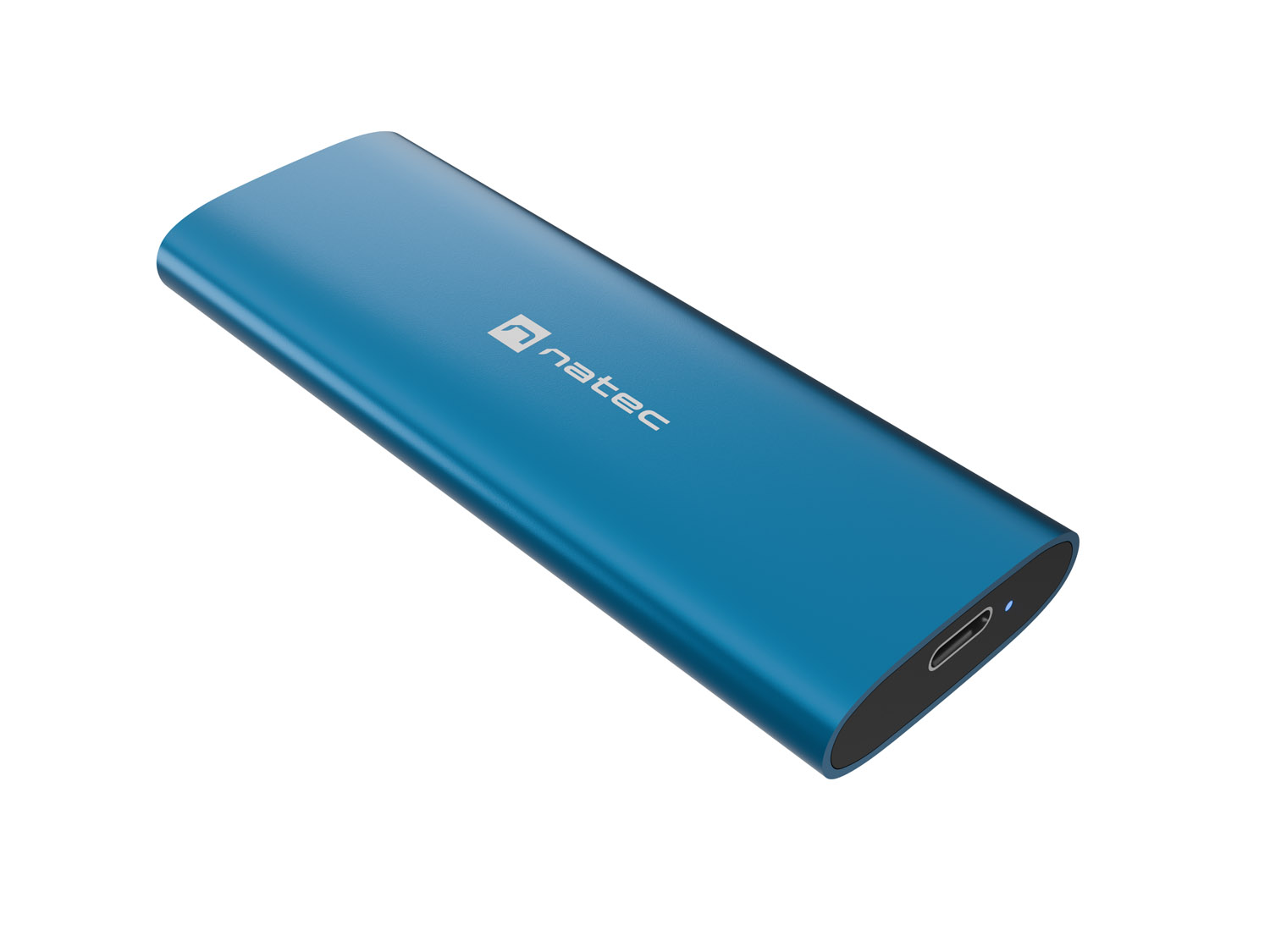 Externí box pro SSD Natec RHINO M.2 NVME LITE USB-C 3.2 GEN 2, hliníkové tělo, HORIZON BLUE NKZ-2473