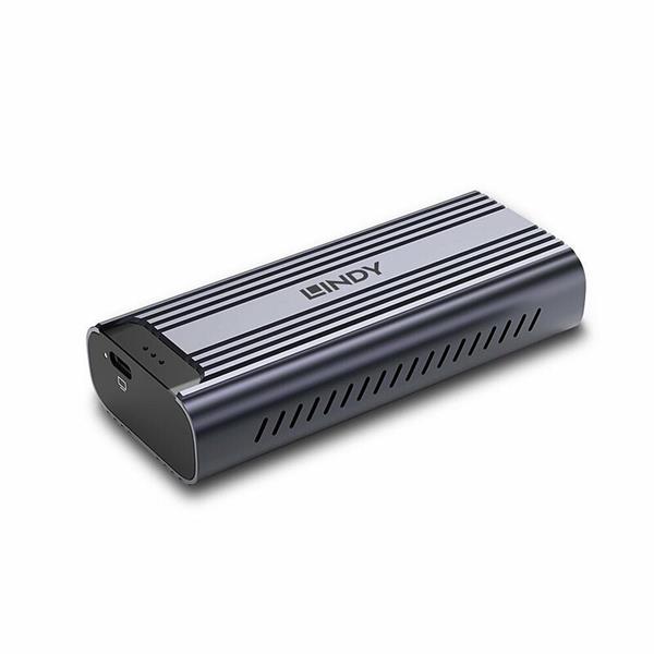 Externý box / Adaptér USB 4 Typ C na NVMe M.2 SSD HDD (M-key and B+M-key), 40Gbps, čierny L43394