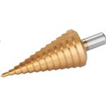 Extol Craft (20057) vrták stupňovitý, 4-39mm, stupňování po 3mm, 13 otvorů, stopka 13mm, délka 107mm, TiN EXT20057