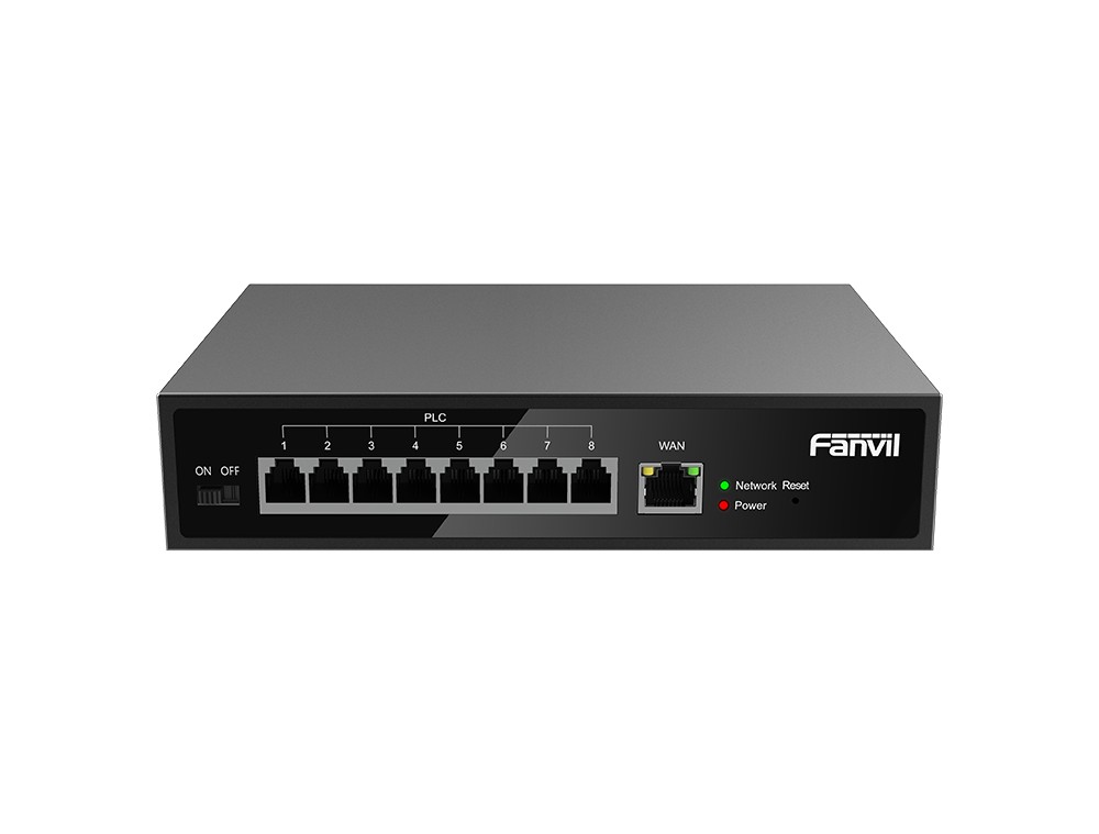 Fanvil PN8 - 2-drátový PoE Switch, RJ45, 8 x RJ11