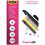 FELLOWES laminovací fólie A4 250 mic/ velikost 216x303 mm/ leskklé/ 100 pack lampofela4250