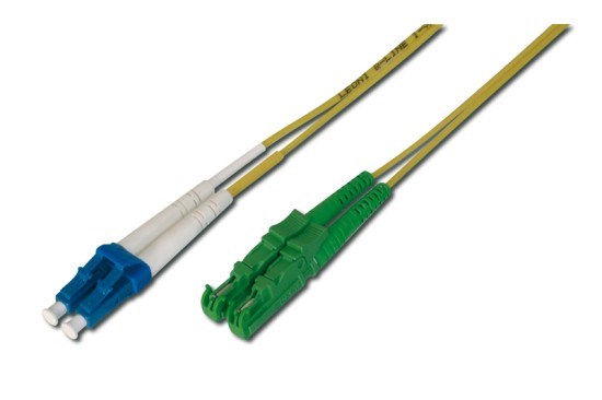 Fiber Optic Patch Cord, E2000 (APC) to LC (PC), Singlemode 09/125 µ, Duplex, Length 2 m AL-9E2000LC-02I