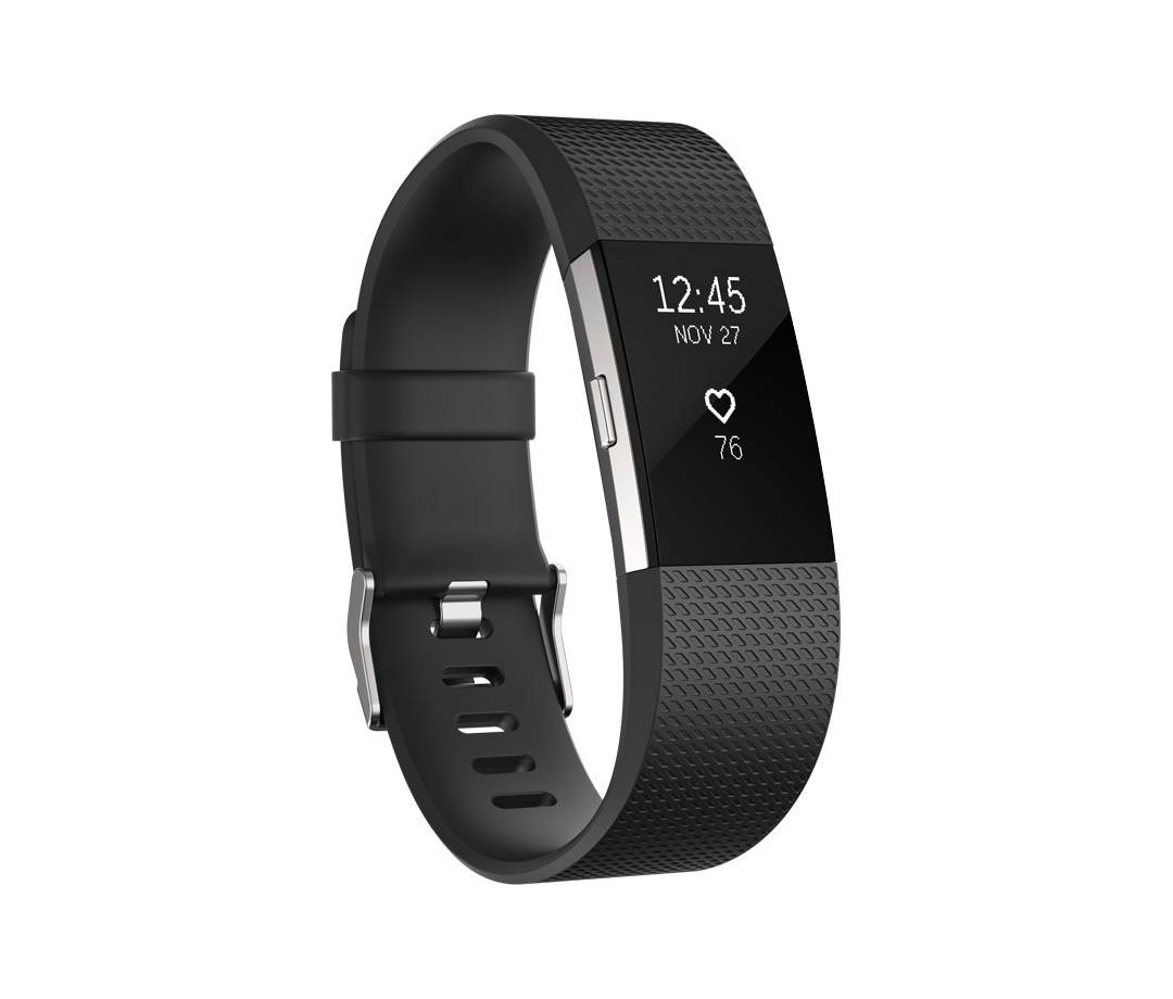 Fitbit Charge 2 Black Silver - Large FB407SBKL-EU