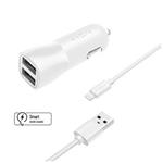 FIXED 2xUSB, USB/Lightning,1m MFI, 15W, bílá FIXCC15-2UL-WH