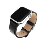 FIXED Leather Strap pre Apple Watch 42/44/45 mm, čierny FIXLST-434-BK