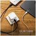 FIXED Sieťová GaNnabíjačka s 2xUSB-C výstupom PD 3.0, so samonavýjacím káblom, 65W, biela FIXCG65R-2C-WH