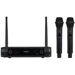 Fonestar Duální UHF mikrofonní set, 2× ruční Mic, fixní frekvence, dosah 30 m, XLR/Jack výstup, latence 3 ms SONAIR-2M