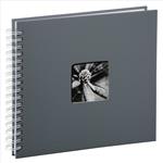 Fotoalbum Hama FINE ART 28x24 cm, 50 stran, šedé, bílé listy, spirálové, lepicí 2112