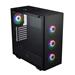 FSP/Fortron ATX Midi Tower CMT512 Black, průhledná bočnice, 4 x A.RGB LED 120 mm ventilátor POC0000107