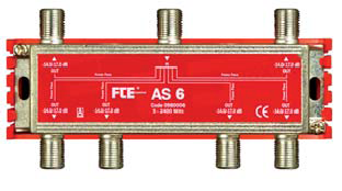 FTE rozbočovač AS 6, rozsah 5-2400 MHz, F-konektor 8436018440439