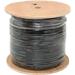 FTP kabel LYNX Cat5E, drát, venkovní dvojitý plášť PE+PE, černý, 305m, cívka LX-SLD-FTP5E-OUTDJP-BK