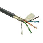 FTP kabel LYNX Cat5E, drát, venkovní PE, černý, 305m LX-SLD-FTP5E-OUT-BK