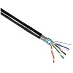 FTP kabel LYNX Cat5E, venkovní PE, dvojitý plášť PE+PVC, 305m cívka, černý LX-SLD-FTP5E-OUTDJ-BK