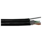 FTP kabel PlanetElite s nosným lankem, Cat5E, drát, venkovní PE+PVC, Fca, černý, 500m KAB-FTP5E-D-PVCPEM-X-500