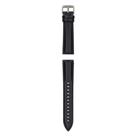 Garett řemínek 20 mm, černá kůže se stříbrným zapínáním STRAP_SVR_BLK_LTH_20MM