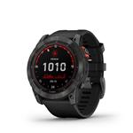 Garmin fenix 7X Solar,Gray/ Black Silicone Band 010-02541-01