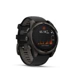 Garmin fenix 8 - 47mm, Sapphire Solar, Carbon Gray DLC Titanium DLC, Black/Pebble Gray band 010-02906-11