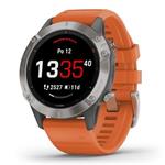 Garmin fenix6 Sapphire, Titanium/Orange Band (MAP/Music) 010-02158-14