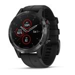 GARMIN GPS chytré hodinky fenix5 Plus Sapphire Black, Black Band 010-01988-01