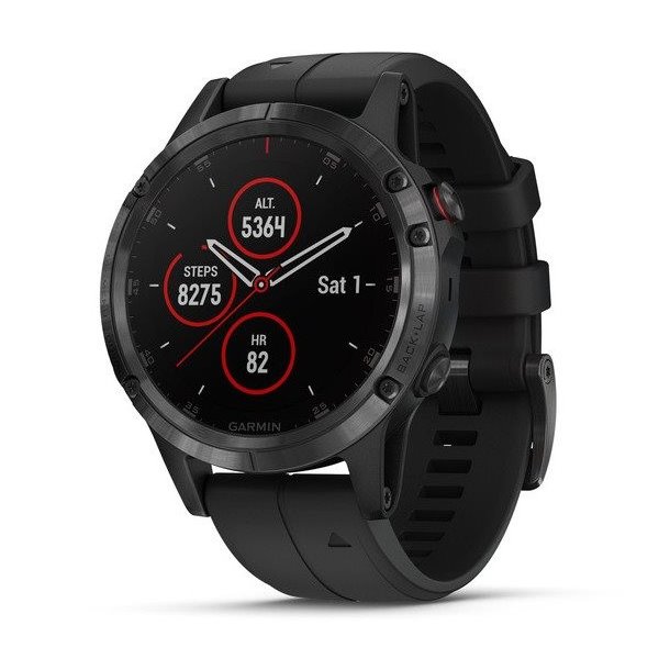 GARMIN GPS chytré hodinky fenix5 Plus Sapphire Black, Black Band, Performer TRI Bundle 020-00278-08