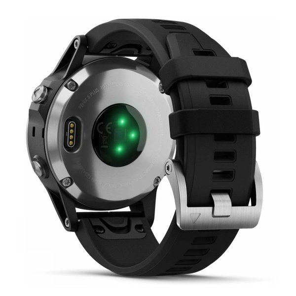 fenix 5 plus silver with black band