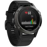 GARMIN GPS chytré hodinky fenix5 Sapphire Black Optic, Black band 010-01688-11