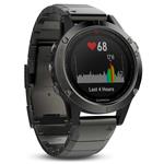 GARMIN GPS chytré hodinky fenix5 Sapphire Gray Optic, Metal band 010-01688-21