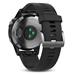 GARMIN GPS chytré hodinky fenix5 Silver Optic, Black band 010-01688-03