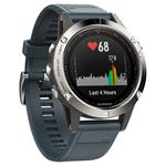 GARMIN GPS chytré hodinky fenix5 Silver Optic, Blue band 010-01688-01