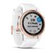 GARMIN GPS chytré hodinky fenix5S Plus Sapphire Rose Gold, White Band 010-01987-07