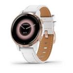 Garmin GPS sportovní hodinky Venu® 2S Rose Gold/White Leather Band 010-02429-23