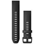 GARMIN řemínek pro fenix6S - QuickFit 20, silikonový, černý, černá přezka 010-12867-00