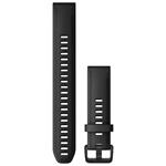 GARMIN řemínek pro fenix6S - QuickFit 20, silikonový, černý, dlouhý, černá přezka 010-12942-00