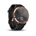 GARMIN stylové/chytré hodinky vívomove Optic Sport Rose Gold Black (velikost S/M) 010-01850-26