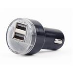 Gembird 2x USB nabíječka do auta 2,1A, černá