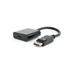 Gembird adaptér DisplayPort (M) / HDMI (F) 10cm kábel, čierny AB-DPM-HDMIF-002