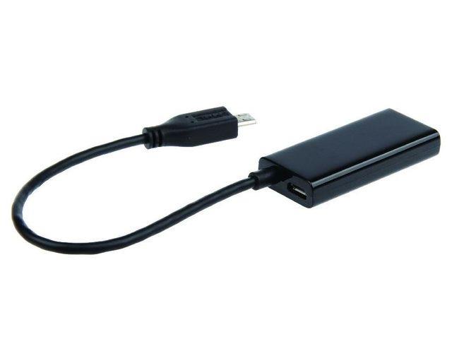 Gembird adaptér MHL(M)->HDMI(F)+MICRO USB(BF)(11pin) smartphone - TV HD A-MHL-003