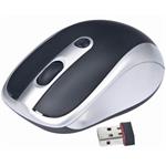 Gembird bezdrôtová optická myš MUSW-002, 1600 DPI, nano USB, čierno-strieborná