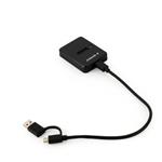Gembird Desktopová dokovací stanice pro M.2 SATA a NVME SSD disky s USB Type-C, černá DD-U3M2
