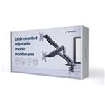 GEMBIRD Držák 2 monitorů na stůl MA-DA2-05, naklápěcí, až do 32” a 9kg, vesmírně šedý